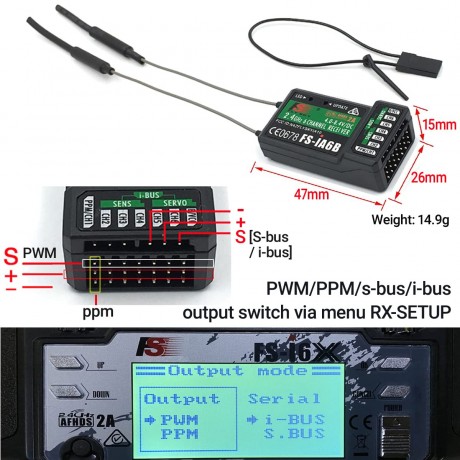 FLY SKY FS-IA6B RECEIVER 6 CHANNEL