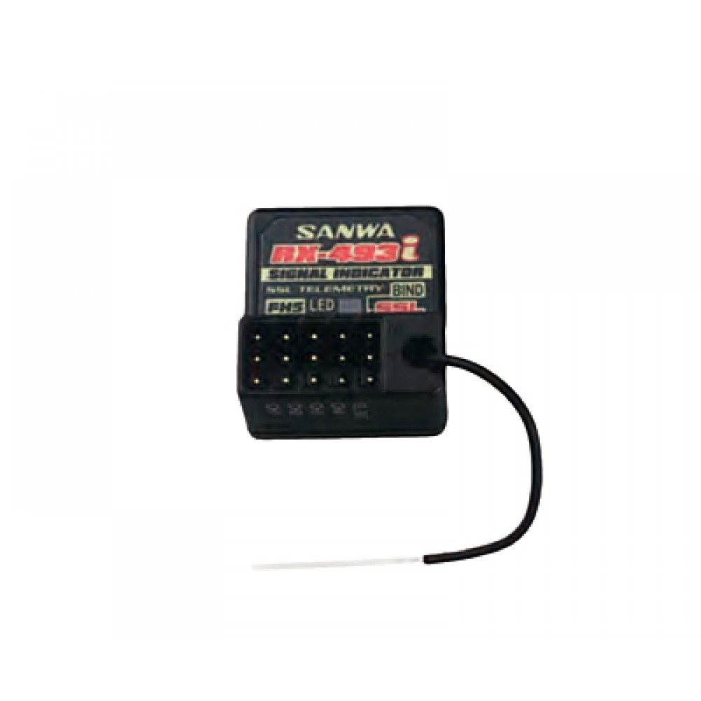 SANWA RX-493i (FH5/FH5U) Waterproof Telemetry Receiver with Signal Indicator