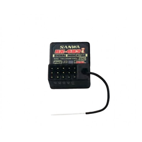 SANWA RX-493i (FH5/FH5U) Waterproof Telemetry Receiver with Signal Indicator
