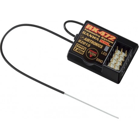 SANWA RX-472 SLVR Telemetry / SSL SURFACE CH4 2.4GHz FH4/FH3 (SSL Function)