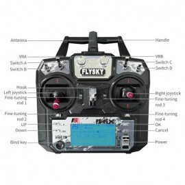 FLY SKY i6X TRANSMITER 10CH RECIEVER iA10B S-BUS (10CH AFHDS 2A) 