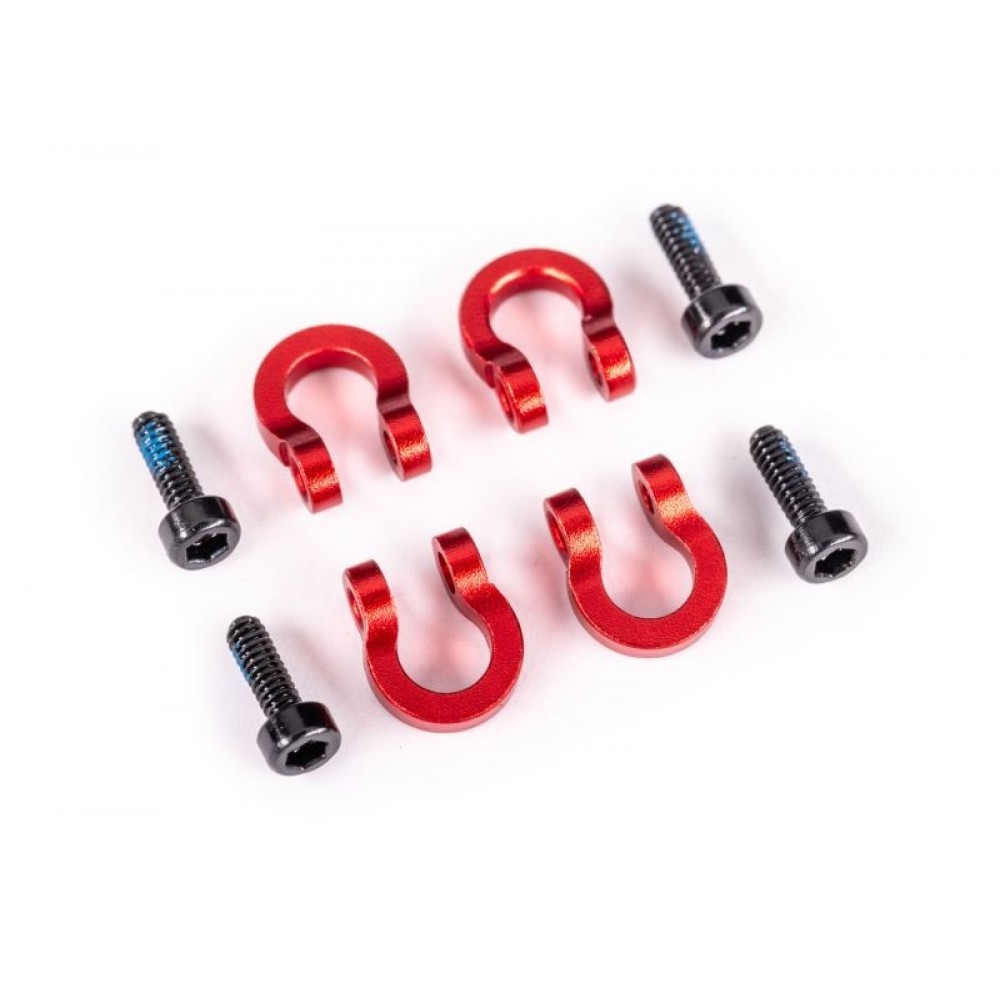 TRAXXAS 9734R TRX-4M Bumper D-Rings 6061-T6 Aluminium red 