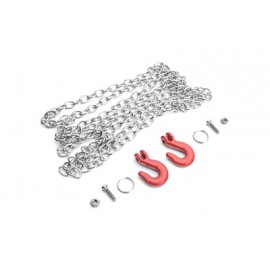 KAVAN 1/10 Tow Chain with Trailer Hook for RC Crawler 