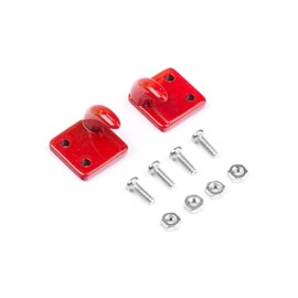YEAH Racing 1/10 RC Rock Crawler Accessories Bolt-on Hooks / off Centre (Red) 