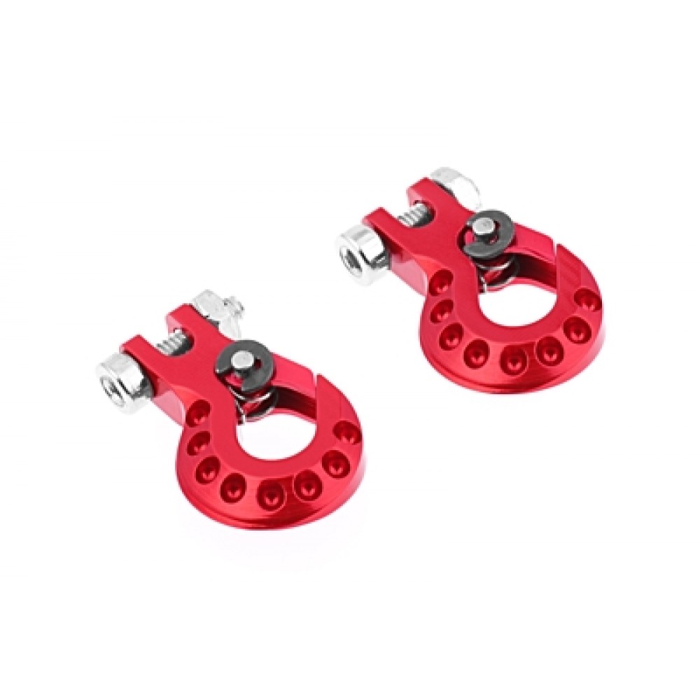 KAVAN 1/10 CNC Aluminum Tow Hook for RC Crawler (Red)