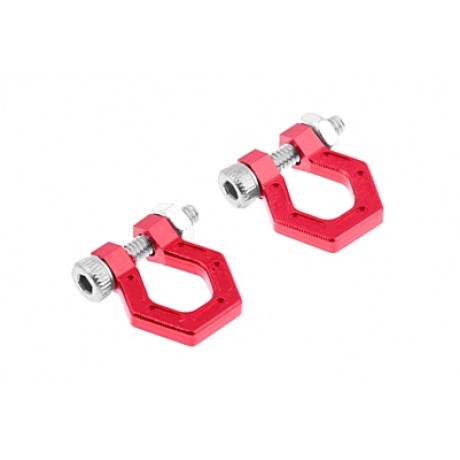 KAVAN 1/10 CNC Aluminum Tow Hook for RC Crawler (Red)
