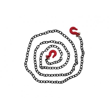 H-SPEED Black tow chain with red hooks decorative 1/10