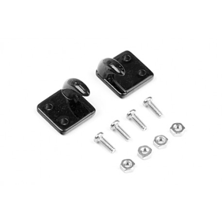 YEAH RACING 1/10 RC Rock Crawler Accessories Bolt-on Hooks / off Centre (Black)