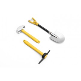 KAVAN 1/10 Metal Hammer Pickaxe and Shovel Set for RC Crawler