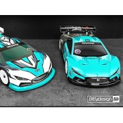 BITTYDESING HYPER-HR 1/10 TC 190mm Light Weight Body CLEAR