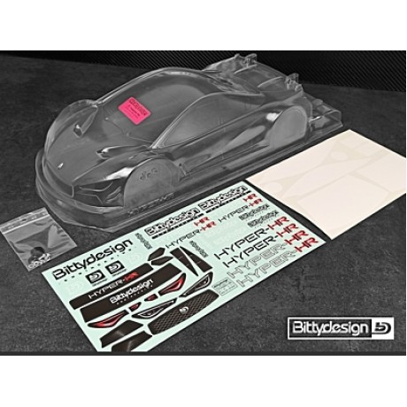 BITTYDESING HYPER-HR 1/10 TC 190mm Light Weight Body CLEAR