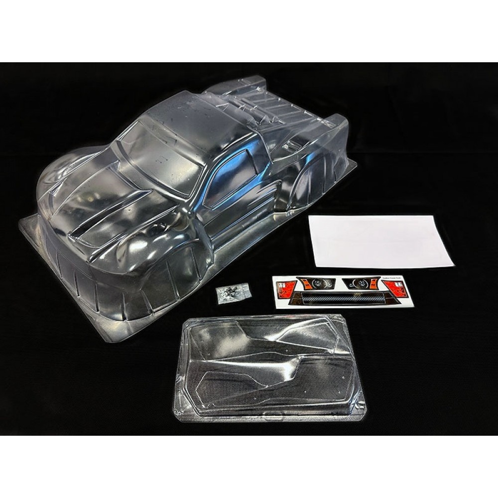 H-SPEED Short Course 2WD & 4WD with decals and windscreen cover *nP SC body (similar to Proline Flo-Tek) CLEAR