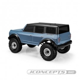 JCONCEPTS 1/10 2021 Ford Bronco 4-Door Body 313mm Traxxas TRX-4 Sport, Enduro, Axial CLEAR 