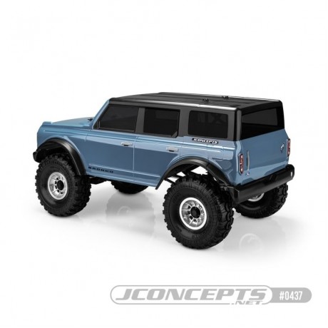 JCONCEPTS 1/10 2021 Ford Bronco 4-Door Body 313mm Traxxas TRX-4 Sport, Enduro, Axial CLEAR
