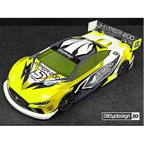BITTYDESING HYPER-200 1/10 IC 200mm Light Weight Body CLEAR