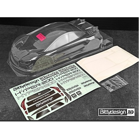 BITTYDESING HYPER-200 1/10 IC 200mm Light Weight Body CLEAR
