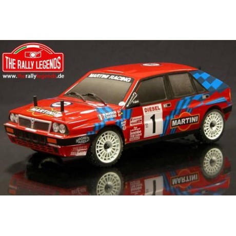 THE RALLY LEGENDS LANCIA DELTA INTEGRALE RED (PAINTED BODY) WITH WHEELS 1/10