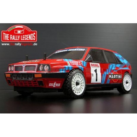 THE RALLY LEGENDS LANCIA DELTA INTEGRALE RED (PAINTED BODY) WITH WHEELS 1/10