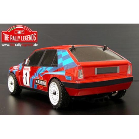 THE RALLY LEGENDS LANCIA DELTA INTEGRALE RED (PAINTED BODY) WITH WHEELS 1/10