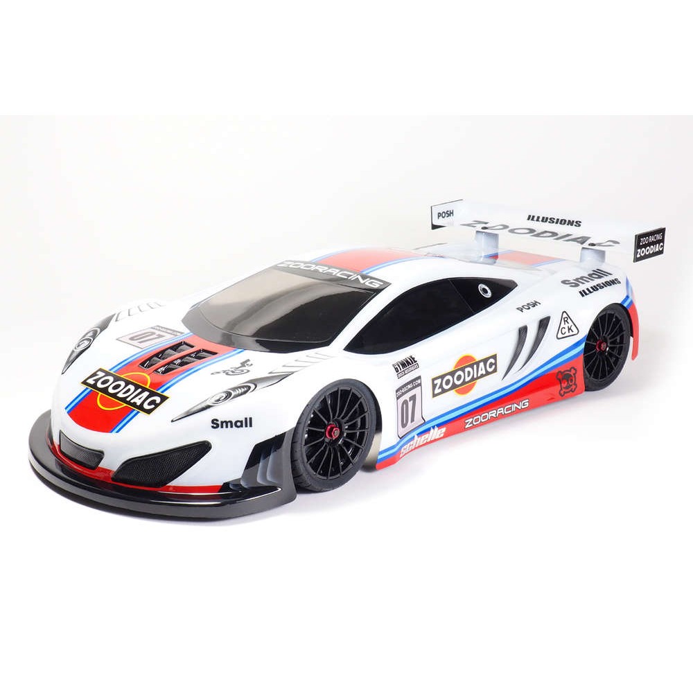 ZOO RACING ZOODIAC 190MM GT CLEAR BODY SET FOR 1/10 RC TOURING