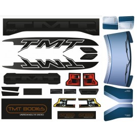 TMT BODY UNBREAKABLE BLACK INCL STICKERS FOR TRX X-MAXX 8S  