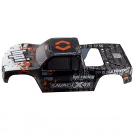 HPI 109883 NITRO GT-3 TRUCK PAINTED BODY (SILVER/BLACK) 