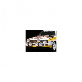 AUDI QUATTRO RALLY 1985 PAINTED BODY WITH TIRES AND WHEELS 1/10 