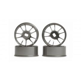 KYOSHO MDH202GM ALUMINUM WHEEL SET/10SPOKE/GUN METAL (4pcs)