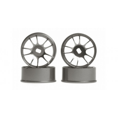 KYOSHO MDH202GM ALUMINUM WHEEL SET/10SPOKE/GUN METAL (4pcs)