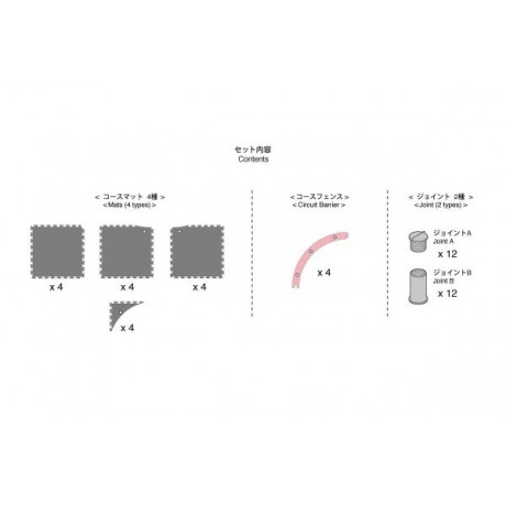 KYOSHO Mini-Z Grand Prix Circuit50 Large Corner Set (16pcs)