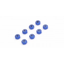 KYOSHO MZW128BL Mini-Z M2 Nyloc Alu Wheel Nut Blue (8pcs)