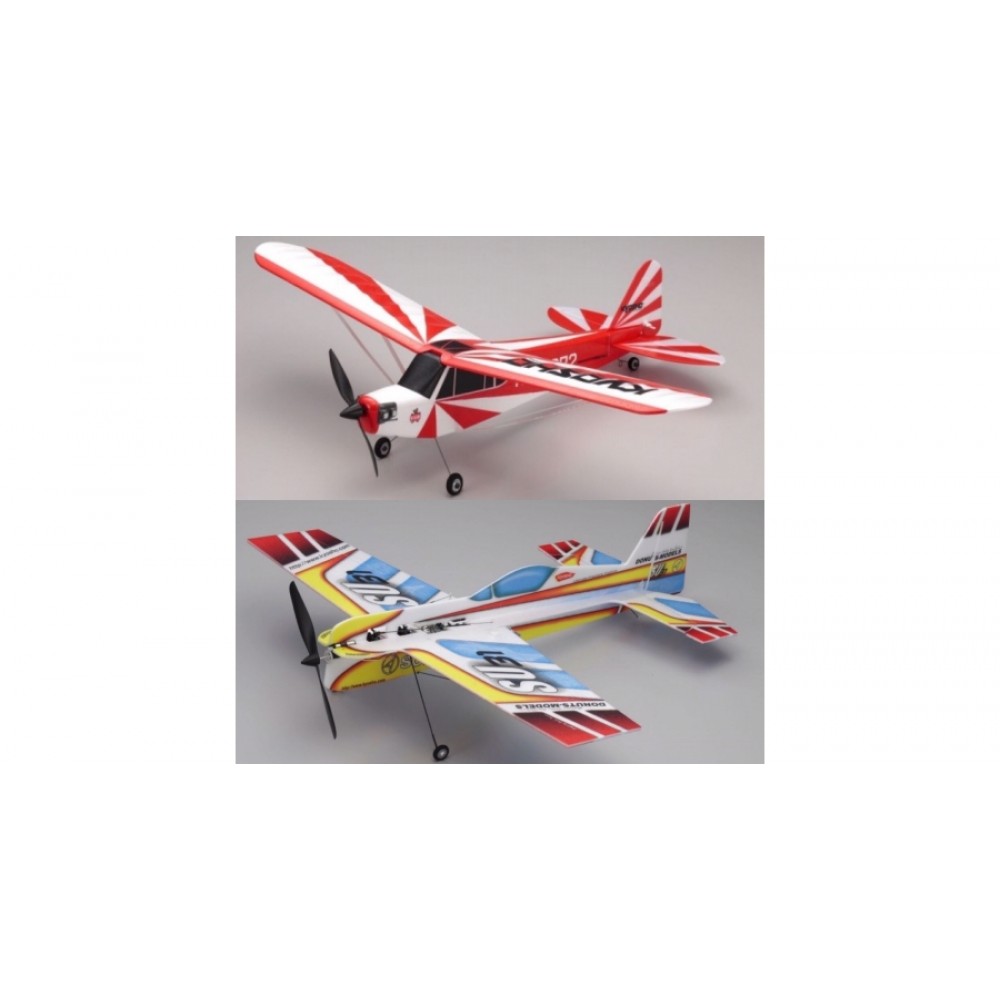 KYOSHO Combo set !!! MINIUM AD CLIPPEDWING CUB READYSET (RED) 10752RS-CRB + MINIUM AD PROFILE SUKHOI SU-31 PIP KIT 10772B