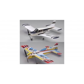 KYOSHO Combo set !!! MINIUM AD PIPER CHEROKEE READY 10751RS BLUE + MINIUM AD PROFILE SUKHOI SU-31 PIP KIT 10772B 