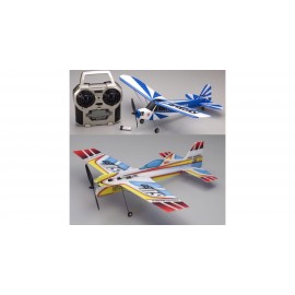 KYOSHO Combo set !!! MINIUM AD CLIPPEDWING CUB READYSET KP10752RS (BLUE) + MINIUM AD PROFILE SUKHOI SU-31 PIP KIT 10772B