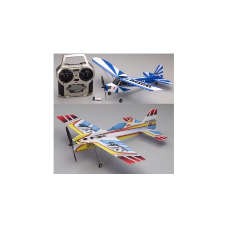 KYOSHO Combo set !!! MINIUM AD CLIPPEDWING CUB READYSET KP10752RS (BLUE) + MINIUM AD PROFILE SUKHOI SU-31 PIP KIT 10772B