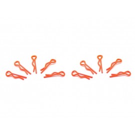 ARROWMAX small BODY CLIPS 1/10 - fluorescent red (10pcs)