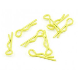 ARROWMAX Small BODY CLIPS 1/10  FLUORESCENT YELLOW (8pcs)