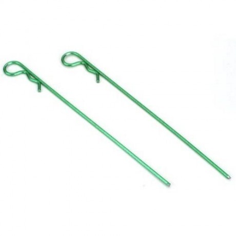 DYNAMITE Anodized BODY CLIPS 80mm green  (2pcs) 