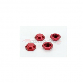 ARGUS Serrated Cap Nut M12*1.0 Red  Alumina material  (4pcs) 
