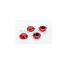 ARGUS Serrated Cap Nut M12*1.0 Red  Alumina material  (4pcs)