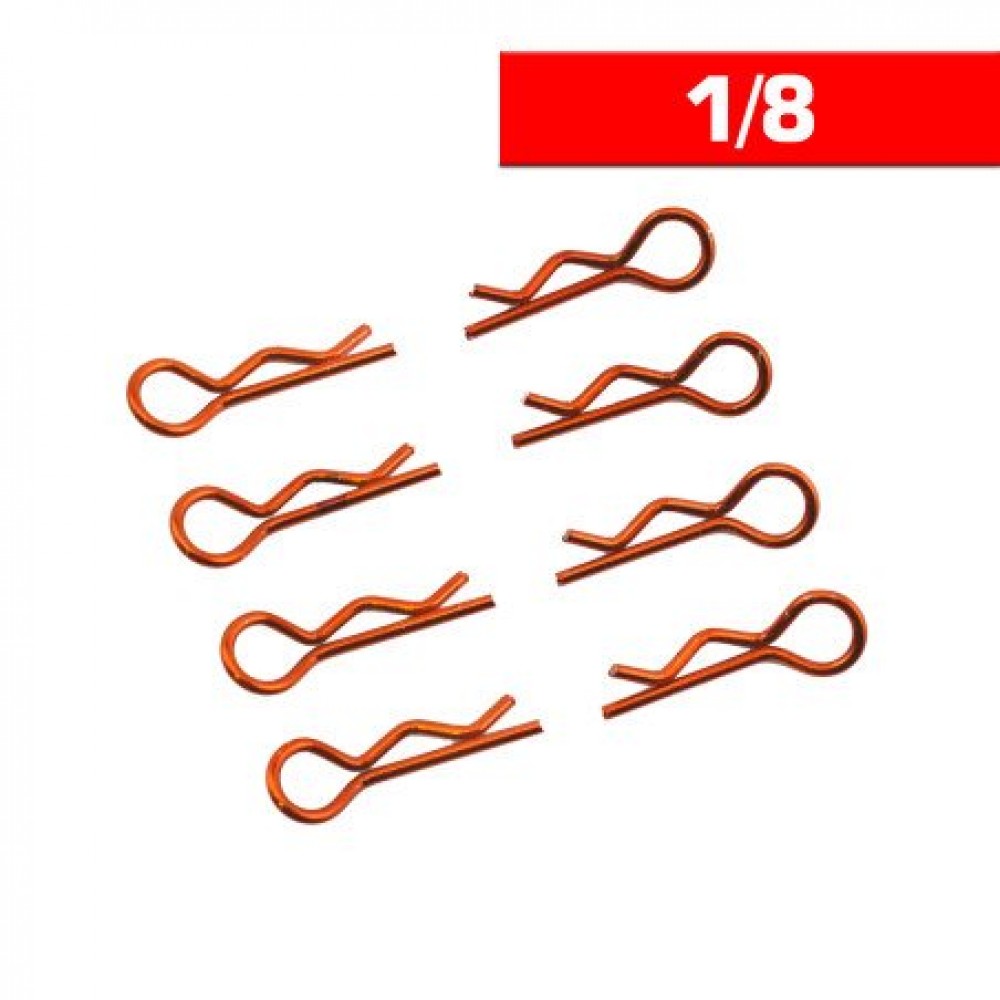 ULTIMATE BODY CLIPS 1/8 L&R ORANGE (8pcs)