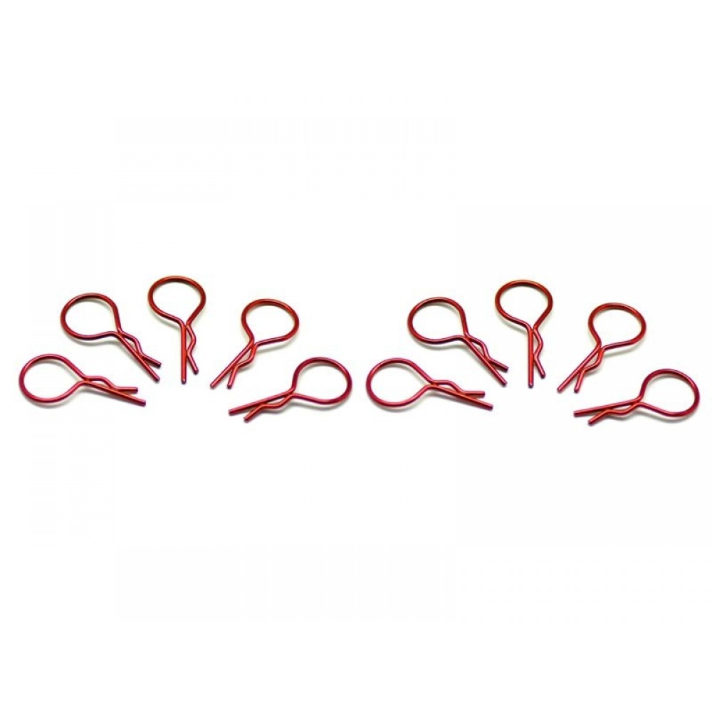 ARROWMAX big BODY CLIPS 1/10 - metallic red  (10pcs) 