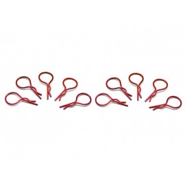 ARROWMAX big BODY CLIPS 1/10 - metallic red  (10pcs)  