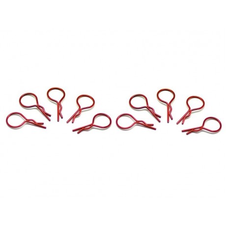 ARROWMAX big BODY CLIPS 1/10 - metallic red  (10pcs) 