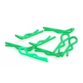 CORE-RC Small BODY CLIPS 1/10  FLUORESCENT GREEN  (8pcs)