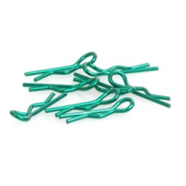 CORE-RC Small Body Clip 1/10  Metallic Green (8pcs) 