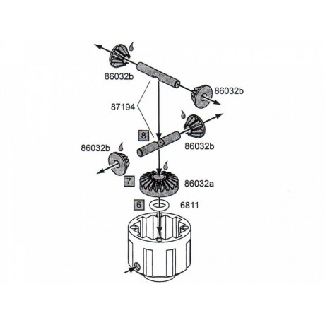 HPI 4 BEVEL GEAR DIFFERENTIAL CONVERSION SET (1 SET)