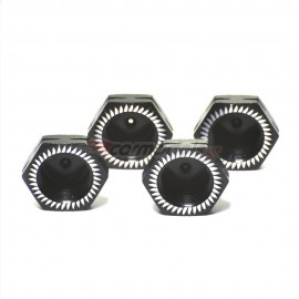 ARGUS Serrated Cap Nut M12*1.0 Black Alumina material (4pcs) 