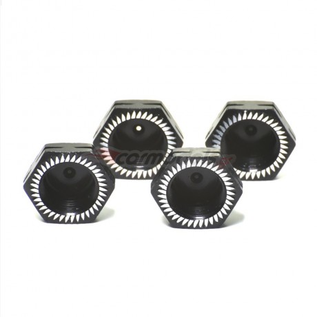 ARGUS Serrated Cap Nut M12*1.0 Black Alumina material (4pcs)