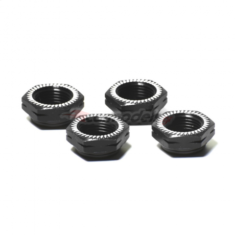 ARGUS Serrated Cap Nut M12*1.0 Black Alumina material (4pcs)